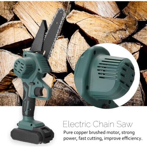 21V Mini Electric Pruning Saw Rechargeable Small Wood Spliting Chainsaw One-handed Woodworking Tool Garden Orchard Branch Clip