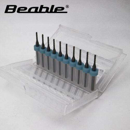 Beable carbide end mill set 1.5*3.175*8*38 1.5MM end mill Engraving machine tool Carbide PCB cutter Corn cutter