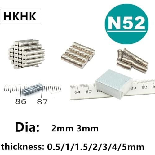 Hall sensor magnet N52 2x1 2x2 3x1 3x1.5 3x2 3x3 3x5 mm strong Circular Disc Magnet Neodymium Magnet NEW Art Craft Connection