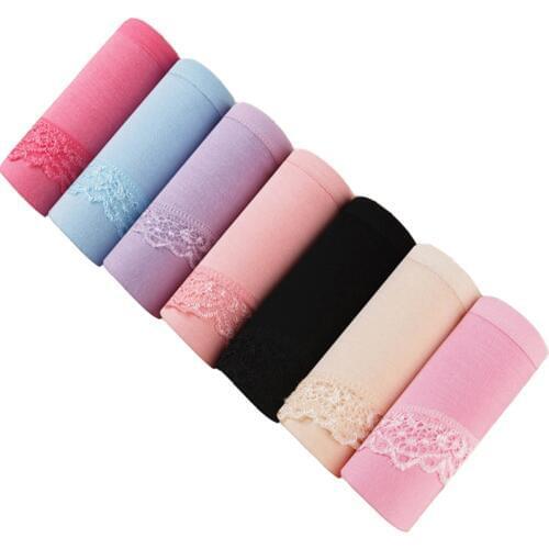 7pcs/lot Underwear Women Cotton Sexy Panties Girls Briefs Slim Calcinha Lingerie Print Shorts Panty G String For Women Underpant