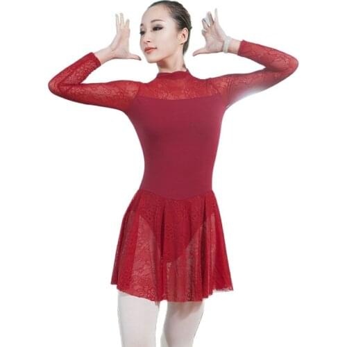 New Arrival! High quality and very nice designs of lady ballet dress ballerina dance dress lace skirt 5 pcs/ lot