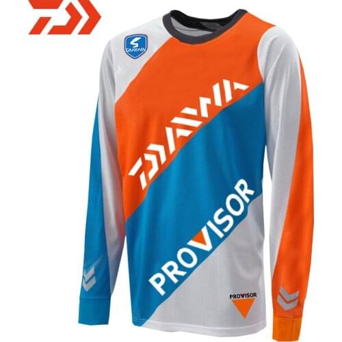 2022 DAIWA Autumn Long Sleeve Fishing Clothing Quick-Drying Anti-UV Sun Fishing Jersey Winter Clothes Europe Size Sports Shirt