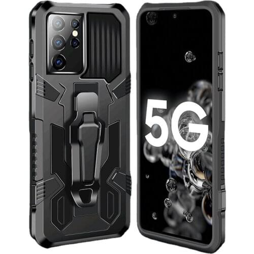 Shockproof Armor Mobile Phone Case With Belt Clip Kickstand Fit For Samsung Galaxy S30 Ultra S20 A12 A32 A51 A52 A71 A72