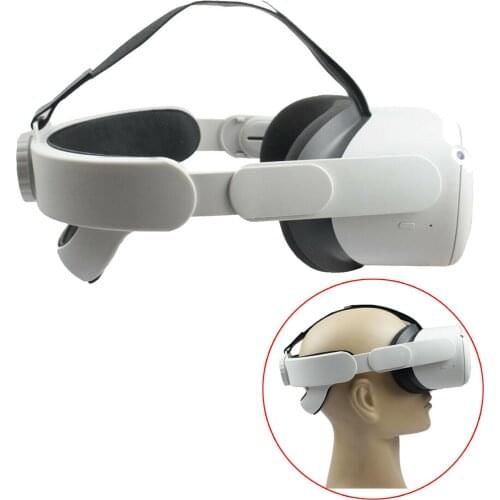 Adjustable Headband Compatible for Oculus Quest 2, Replacement for Strap Comfortable Protective Head Strap Reduce Pressure
