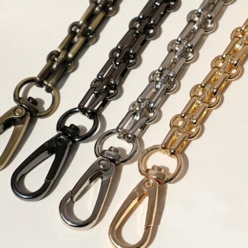 Steel Bag Chain - DIY Gold, Silver, Gun Black, Bronze 12mm Metal Replacement Chain Shoulder Bag Strap for Handbag, Purse Handle