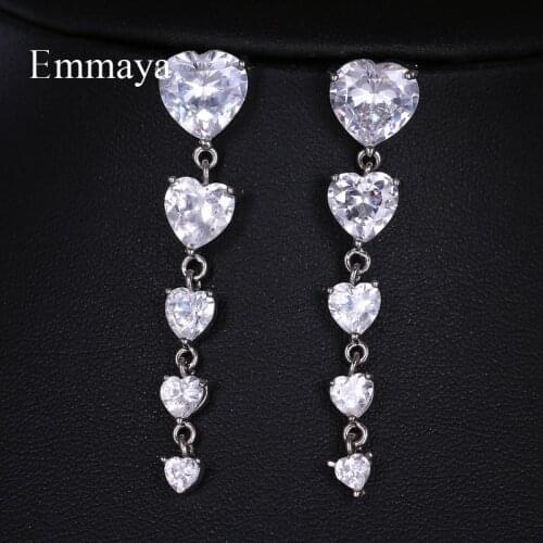 Emmaya Fashion 6 Colors Big Zircon Stone Stud Earrings for Women Fashion Earrings Jewelry Gift Korean Earrings Party