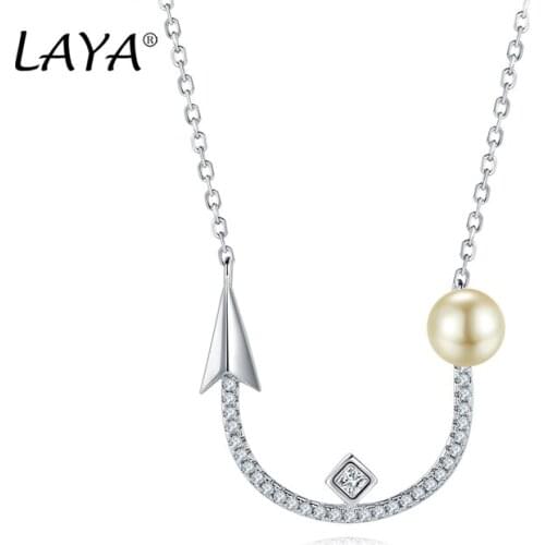 925 Sterling Silver Fashion Moon Clear Cubic Zircon Shell Pearl Necklace For Womens Wedding Party High Quality Luxury Jewelry