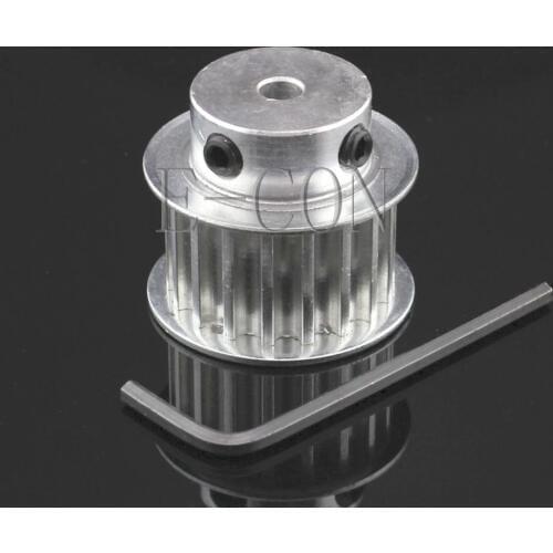 1pcs 5M18T HTD5M Aluminum Timing Belt Pulley 18 Teeth 5mm/6mm/6.35mm/8mm/10mm/12mm Bore 16mm width BF Type Stepper Motor