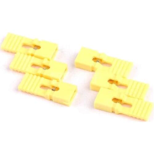 100 Pcs Mini 2.54mm Standard Circuit Board Yellow With Handle Jumper Cap