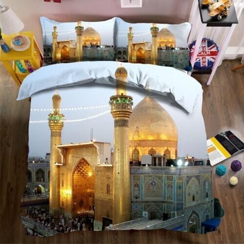 2017 bedding set 3D digital printing City Building warm duvet cover set US size super King size