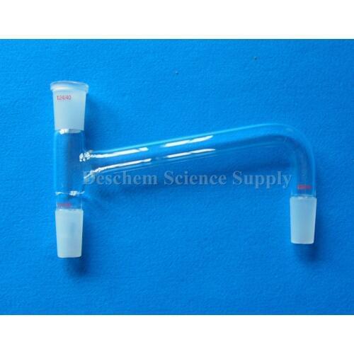 24/40,Glass 3-Ways Adapter,Oblique UP Type,Parallel Joint Distillation Tube