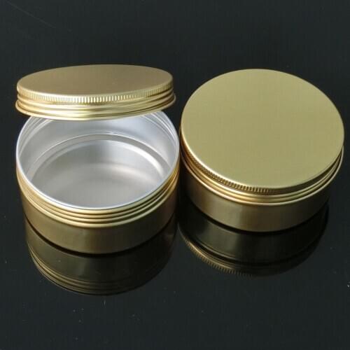 5ps/lot 10g EMPTY Golden Silver Aluminum Cosmetic Containers Jars Cream Empty Bottle Powder & Pill Containers Refillable Bottle