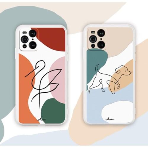 ASINA Liquid Silicone Case For OPPO Find X3 X2 Pro Lite Neo Shockproof Simple Style Cover For OPPO A94 A92 A73 A9 Fundas Animal