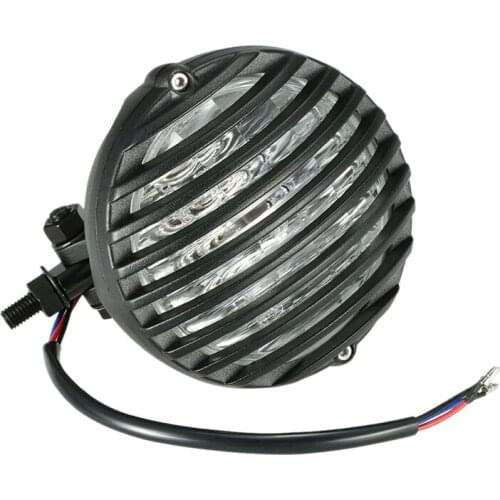 5 Inch 12V Black Motorcycle Metal Headlight & Grill Cover for XL 883 1200 2004-2014