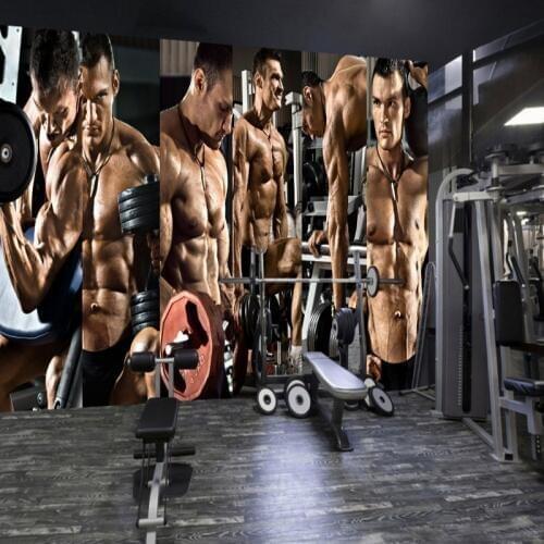 Custom mural Modern design personality gymnasium gym collage wallpaper backdrop decoration wallpaper mural