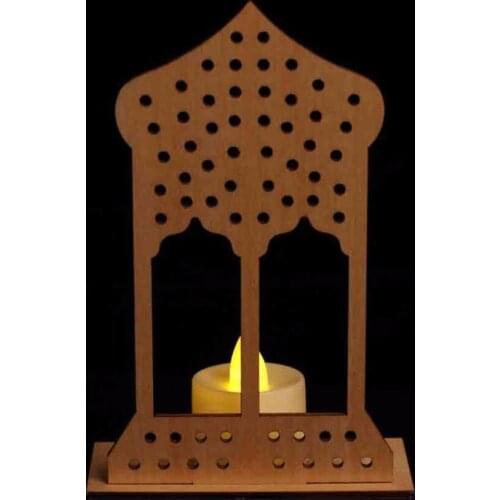 Eid Mubarak Ramadan Wooden Plaque Ornament Muslim Islam Hanging Pendant DIY Home Party Decor Muslim Ramadan Supplies #007