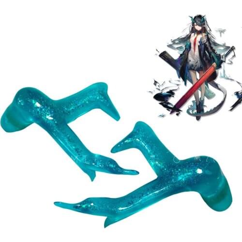 Game Arknights Dusk Cosplay Horn Headwear Headdress Prop Unisex Hairpin Hair Clips Accessories Halloween Party Role Play Props