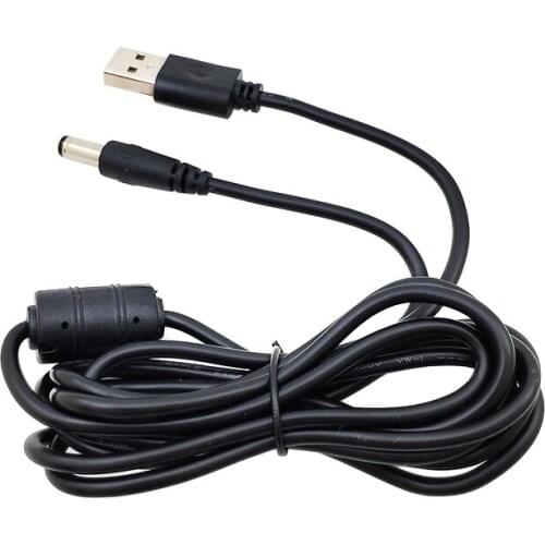 1.8m USB to DC5.5X2.1mm male adapter 5v male and female plug round hole DC charging cable