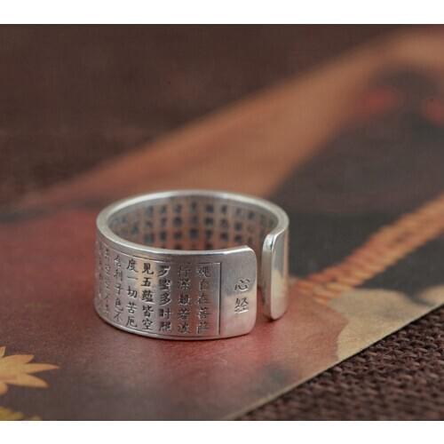 Thai Silver Wholesale S990 Sterling Silver Ring Archaize Process A Undertakes To Couples First Open Heart To Handle