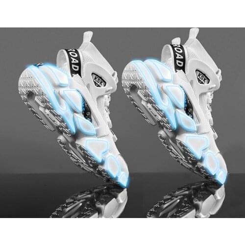 Plus Size High Top Knit Sneakers for Men Sport Shoes Man White Mens Sports Shoes Running Shoes Gym Male Athletic Walk GMB-0329