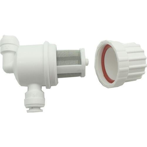 C056 Mini white slip lock inline with SS filter washable filter inline water filter