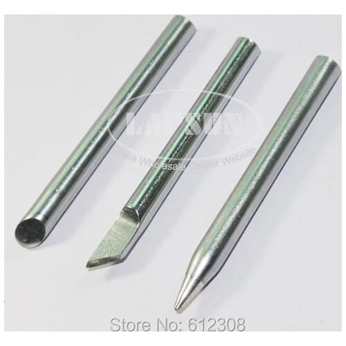 3pc/Lot 100W Soldering Iron Tips Fine Point Knife Round Kit for Temperature Adjust Soldering Iron Electric Welding Free Shipping