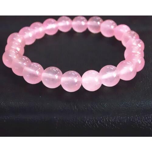 Natural Crystal 0.8cm Rock Crystal ross quartz Beads Tibetan Buddha Prayer Mala Bracelet For Woman Buddhist Jewelry