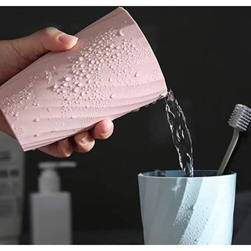 NHBR 2X Drinking Cups Reusable Mouthwash Cup Drinking Cups Toothbrush Mugs for Man and Woman