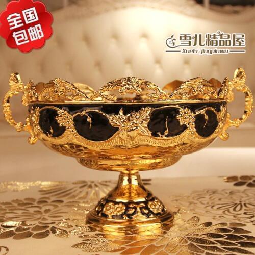 The new national post European carving fruit dish fruit bowl bowl peel luxury KTV hotel bar household ornaments