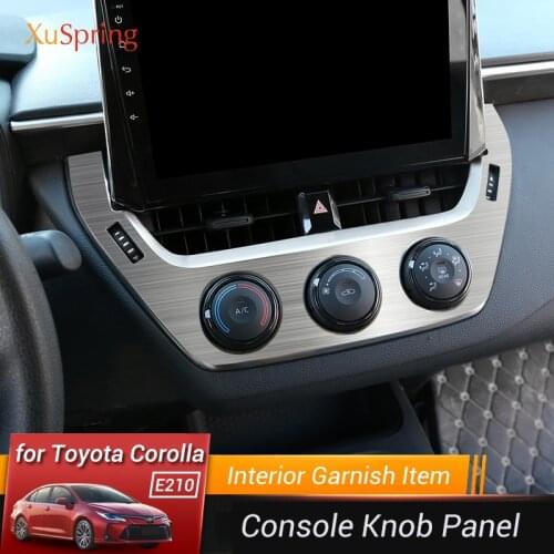 Car Dashboard GPS Media Knob Control Panel Trim Cover Frame Stickers for Toyota Corolla 2018 2019 2020 2021 E210 12th