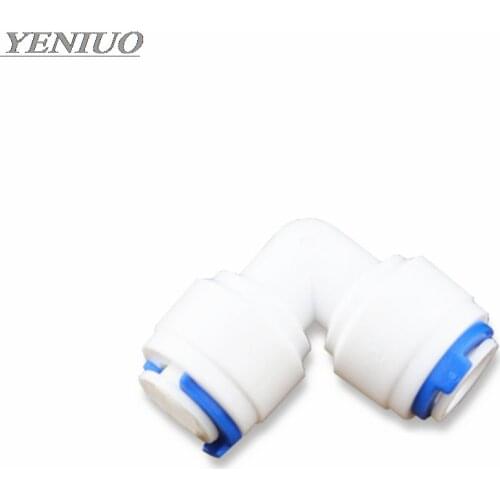 RO Water Elbow Pipe Fitting 1/4" 3/8" OD Hose Connection Reverse Osmosis Plastic Quick Coupling Connector Pure Water Purifies