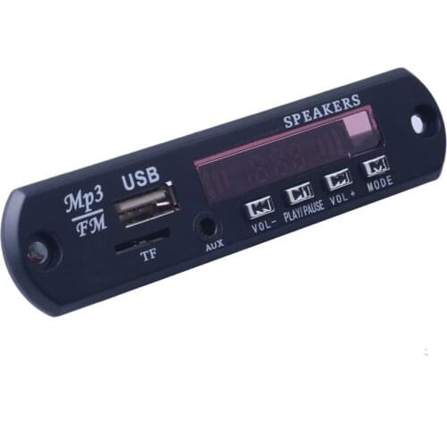 Color Screen Bluetooth5.0 MP3 WMA WAV Decoder Board 5V 12V Wireless Audio Module USB TF FM Radio For Car accessories