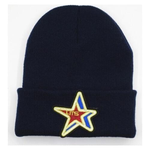 Cotton Bar stars embroidery Thicken knitted hat winter warm hat Skullies cap beanie hat for men and women 34