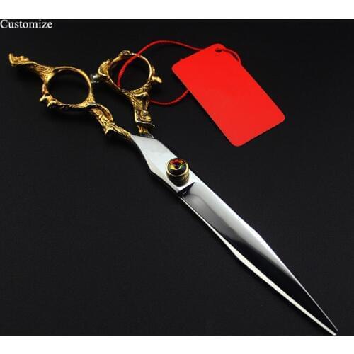 Customize logo japan steel 7 '' monkey Pet dog grooming hair scissors cutting barber pet grooming shears hairdressing scissors