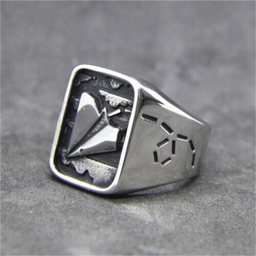 Rany&Roy Brand New Design Polish Men Boys Ring 316L Stainless Steel Jewelry Hiphop Style Biker Ring