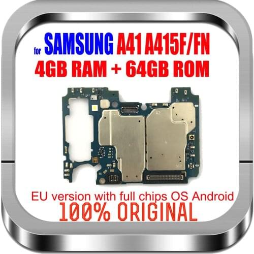 With Full Chips Original Unlocked Logic Board for Samsung A41 motherboard A415F Europe Version for SM-A415F SM-A415FN Mainboard