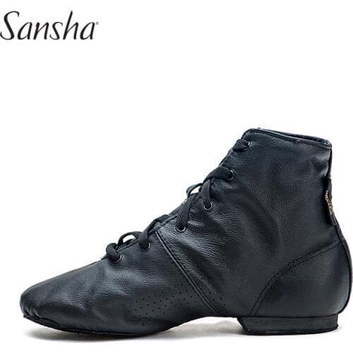 Sansha Unisex High Vamp Jazz Boot Superior Cow Leather Suede Split-sole Women Men Girls Indoor Modern Jazz Dance Shoes JB1LCO