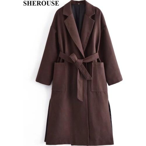 Женские большие пальто Sherouse China At AliExpress