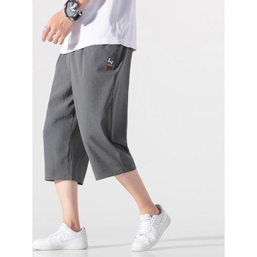 Large Size Shorts MenS Summer Thin 2021 New Korean Trend Loose Sports Pants Boys' College Students' Casual Capris