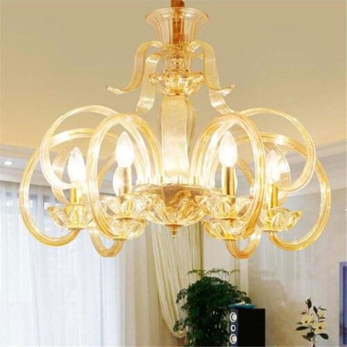 Modern Glass LED Chandelier Lighting Home Decoration LOFT Villa Lustre Living Room Hotel Hall Art Indoor decor Lighting