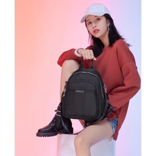2021 new womens backpack bags womens bags womens solid color simple solid color personalized multi-functional backpack
