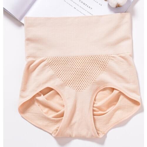 Womens Seamless Underwear High Quality Cotton Crotch Honeycomb Abdomen Hip Warm Uterus Briefs For Grils Antislip Panties