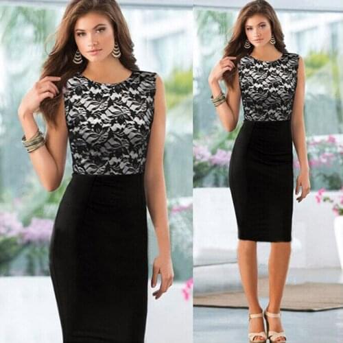 Women Summer Dress 2021 Sleeveless o-neck Leaf Print Lace Explosion Hot Stitching Slim Pencil Mini Dresses Vestidos WJ219