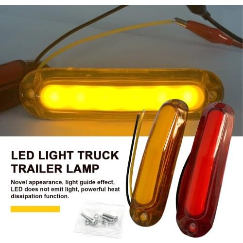 1 Pair 6 LED 12/24V Truck Light Car Truck Trailer LED Side Marker Light Trailer Light Rear Side Lamp Indicator Lamp For Lorry