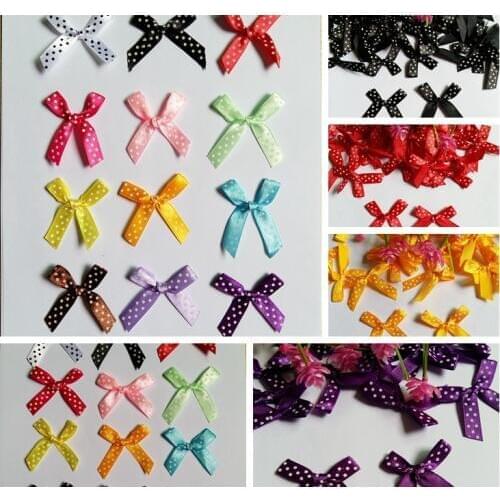 150pcs polka dot Assorted Colorful Grosgrain Ribbons scrapbooking Ribbon Bows Decorative Craft/Jewelry/Hair accessories