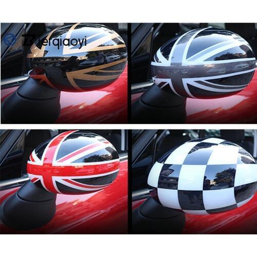 2pcs mini f55 f56 Door Rear View Mirror Covers Stickers Car-styling Decoration For BMW Mini Cooper One S JCW F56 F55 Accessories