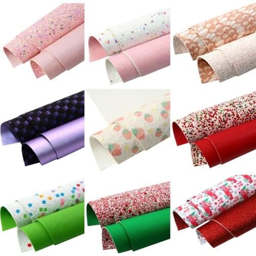 20*33cm Lace Dots Mixed Glitter Frosted Double Sided Faux Leather Sheet For Hair Bows Handbag Home Decor DIY Crafts 1Yc20035