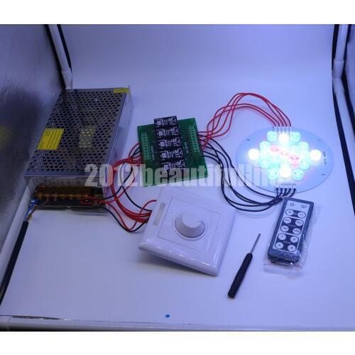 21leds 5 channels Led lamp +ldd-350h 5up driver+dimmer + 24V 5A power supply diy kits