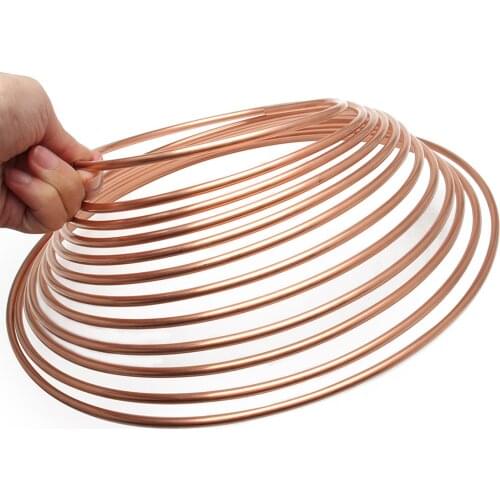 25 Foot Galvanized Copper Brake Line Tubing Replacement Coil Roll Kit 3/16 OD Flexibile