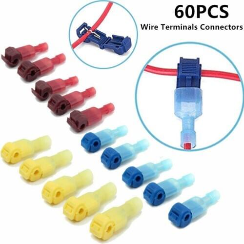 60Pcs(30set) Quick Electrical Cable Connectors Snap Splice Lock Wire Terminal Crimp Wire Connector Waterproof Electric Connector